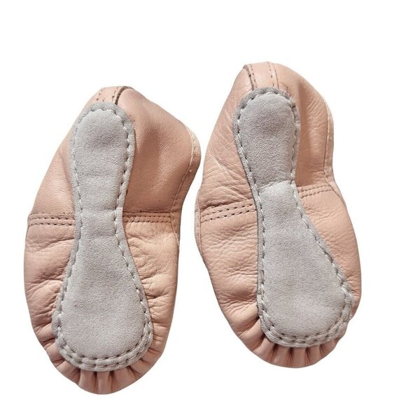 BALERA Leather Full-Sole Ballet Shoe Girls Size 7CM Pink Style B40 Dance Lyrical - Picture 3 of 10